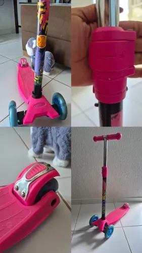 Patinete Led com freio 