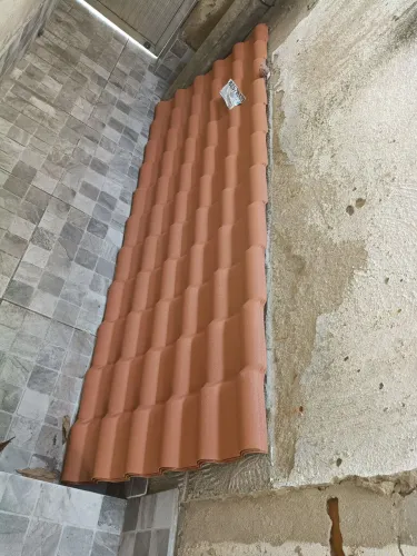 Conjunto de 3 Telhas Plan PVC Cerâmica Vermelho Cersan 242x88cm