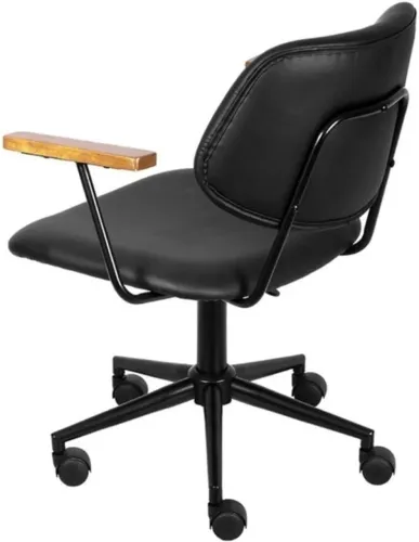 CADEIRA OFFICE 3336 RIGA EM PU PRETA Marca: OR DESIGN