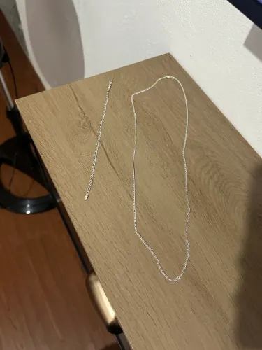 Corrente de prata e pulseira