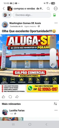 GALPÃO NO CENTRO DE PORANGATU