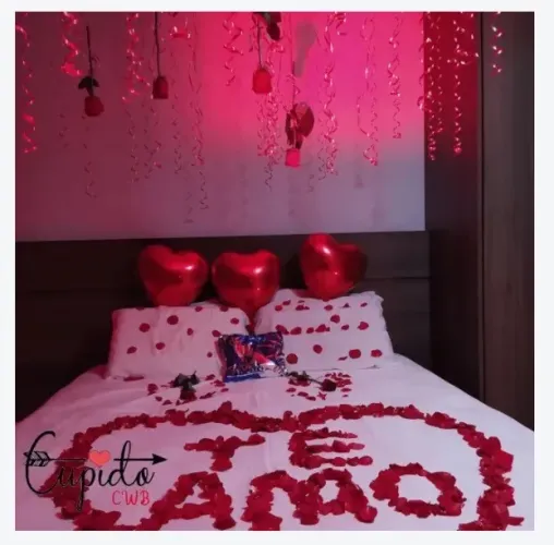 Decoração Romântica Dia dos Namorados kit surpresa jantar