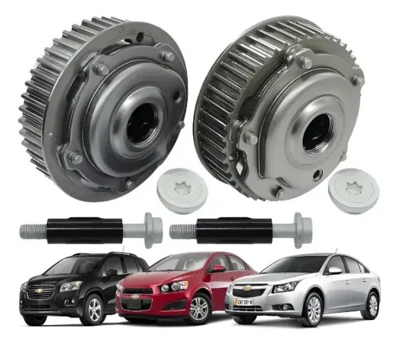 Par Polia Comando Variável Gm Cruze 1.8 16v Ecotec Tracker 1.8 Sonic 1.6