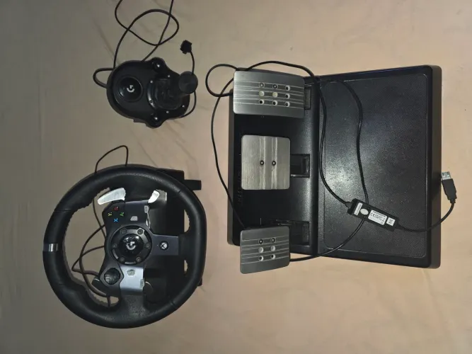 Volante Logitech G920 + Câmbio + Pedal Thrustmaster | Kit Completo para PC/Xbox