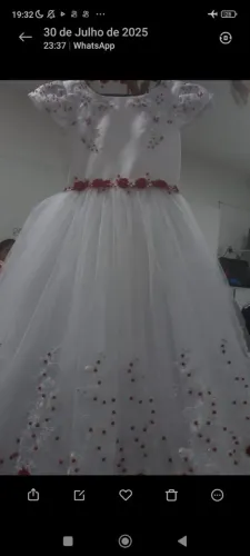 Vestido social infantil branco