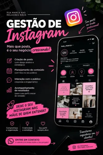 Gestão de Instagram | Posts, Conteúdo e Organização do Perfil