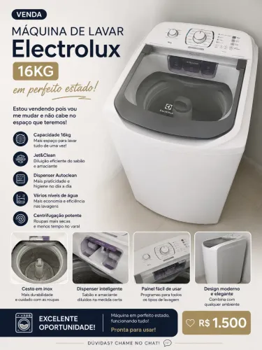 Máquina de lavar Electrolux