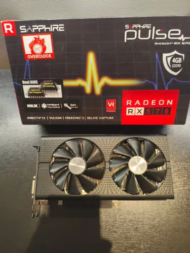 Placa vídeo SAPPHIRE PULSE RX570 4GB Feito limpeza troca de thermal pad e pasta termica..
