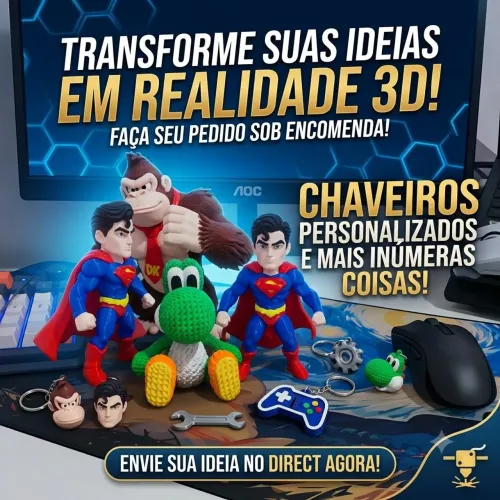 faça sua peça sob medida com Impressão 3D