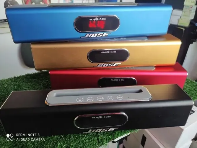 SoundBar modeloC-338 Bose 1 linha visor digital radio FM com auto sintonia som de qualidad
