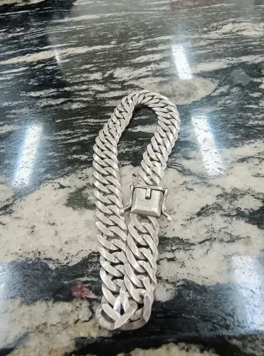 Pulseira de prata 925 elo duplo 10mm