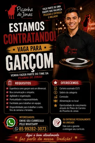 ? VAGA DE EMPREGO - GARÇOM
