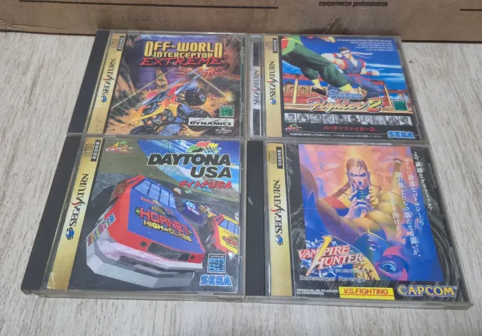 Lote 4 Jogos Originais Sega Saturn Japonês (No Estado / Para Testar) nao dou garantia