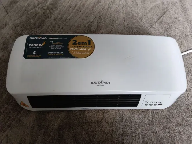 AQUECEDOR 2 EM 1 BRITÂNIA 2000W 127V