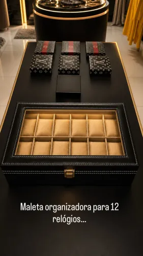 Presente para o dia dos pais? maleta para 12 relógios