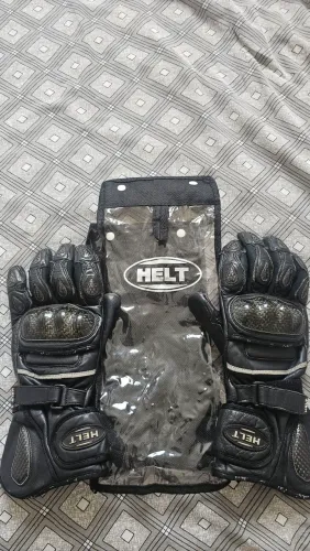 Luva de Couro Motociclista - Helt