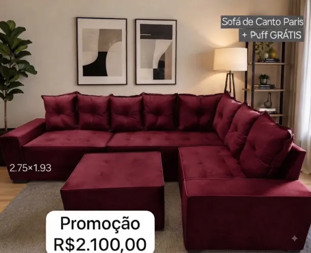 Sofá Canto Promoção Direto de Fábrica Para sua Casa