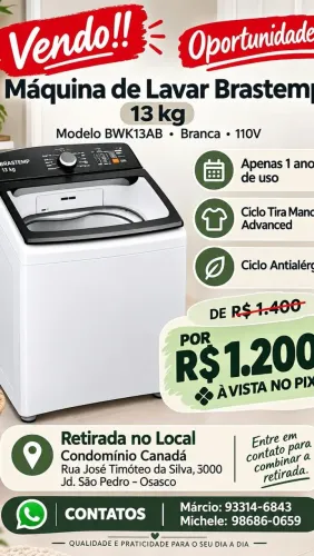 Lavadora Brastemp 13kg