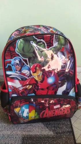 Mochila Masculina De Costas Escolar Infantil Avengers