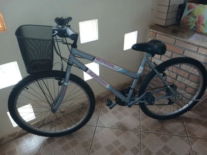 Bicicleta Sundown Aro 26 com Cesto - Pneus Novos - Excelente! 21 marchas