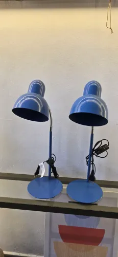 PAR LUMINÁRIA DE MESA SPEEN II AZUL/CROMO
