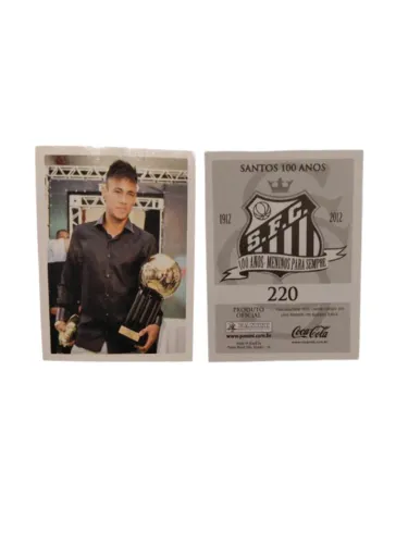Figurinha Neymar Jr N°220 Nova - Álbum Santos 100 Anos