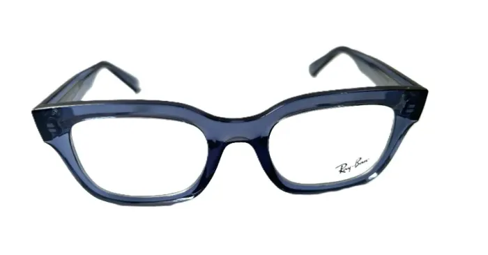 Óculos Armação Ray-ban Chad Rb * 52x22 145 Nova Azul Transparente