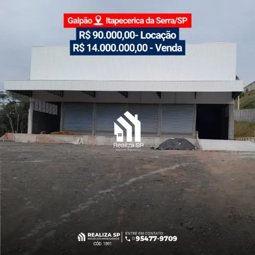 Galpão para locação e venda 2.500m² Itapecerica da Serra SP