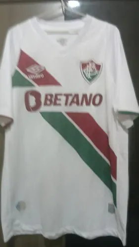 CAMISAS DO FLUMINENSE BRANCA COM LISTRAS NOVA UNISEX
