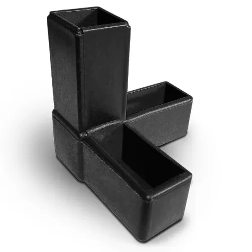 Conector Y preto para estruturas de metalon 20x20 mm Pct com 10 unds