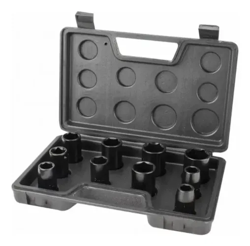 Kit Soquete 1/2 Com 10 Peças Chave Impacto Lynus Ksl-1/2
