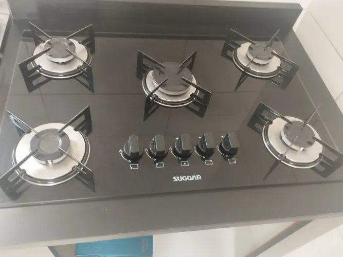 Fogão Cooktop 5 bocas e armário de embutir o fogão e forno elétrico 