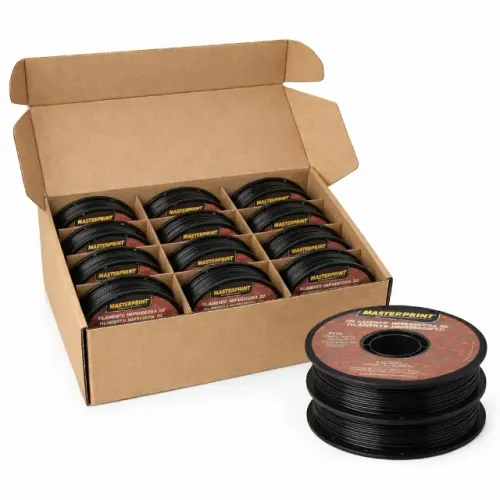 Kit C/12 Filamento Para Impressora 3d Petg Preto 1,75mm 1kg