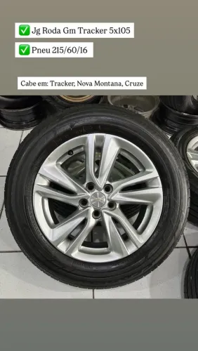 Jg Roda Original Gm Tracker Aro 16 5x105 + Pneu Bridgestone