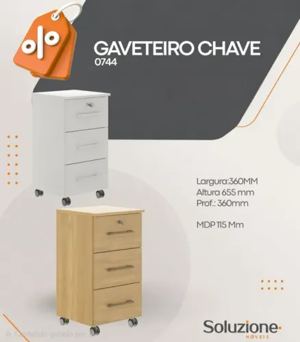 Gaveteiro com chave