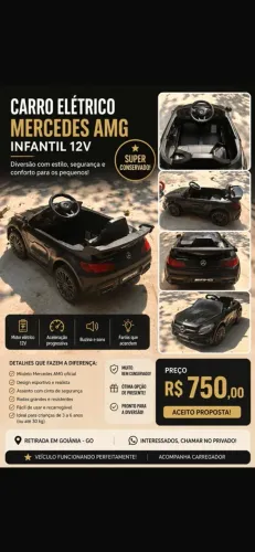 CARRO ELÉTRICO MERCEDES AMG INFANTIL 12v