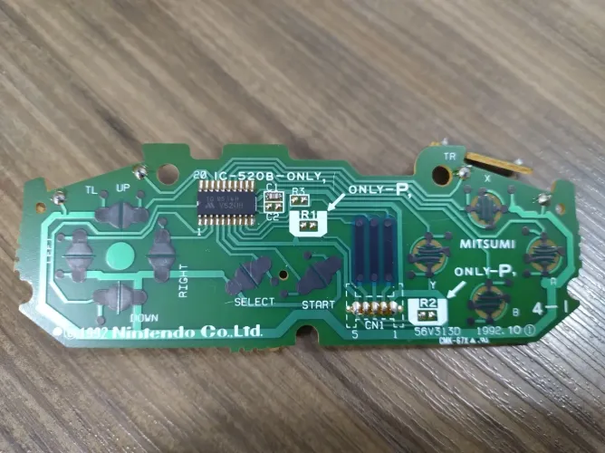 Placa original do controle super Nintendo