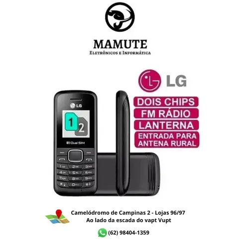 Celular Lg B220 3g Simples De Botao Dual Chip Radio Fm Idoso