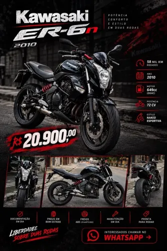 Kawasaki ER-6N 650cc 2010