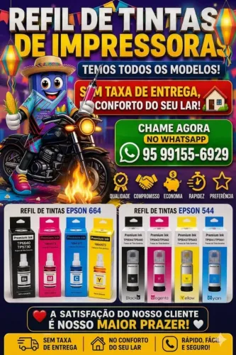 Entrega sem taxa refil de tintas de impressora temos todos os modelos 