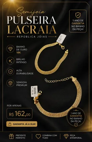Pulseira lacraia com garantia!