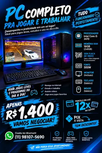 PC completo + Monitor