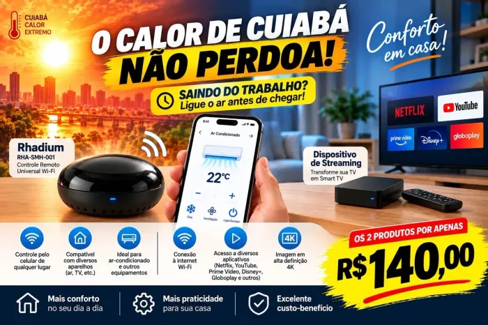 Controle Universal Wi-Fi + Dispositivo de Streaming