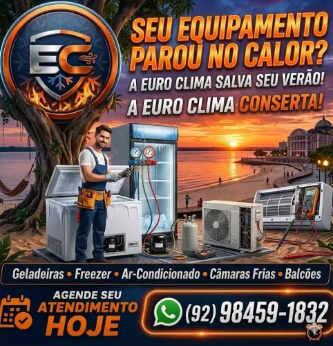 Euro Clima, Geladeira , Freezer, expositor, ar Condicionado, Balcao