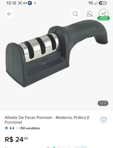 Amolador afiador se facas ( Novo )