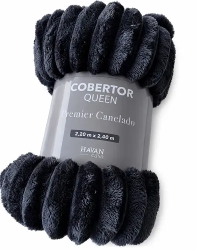 Cobertor queen premium Canelado 