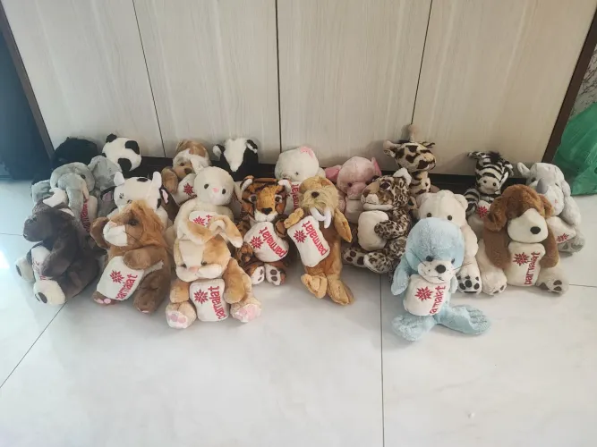 21 Bonecos de Pelúcia Parmalat Originais