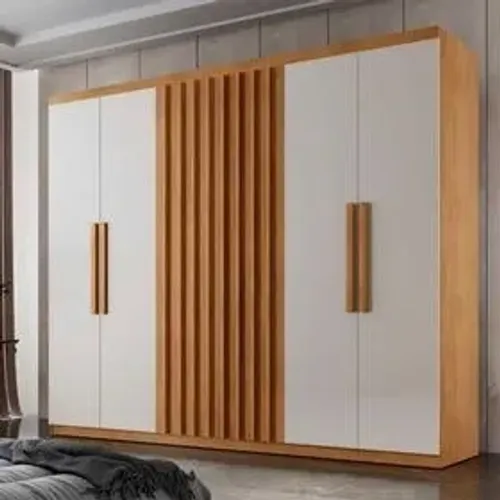 Guarda Roupa Casal 100% MDF 6 Portas 2 Gavetas Ripado - Oferta!!!