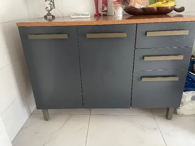 Balcão para cozinha 2 gavetas 3 portas