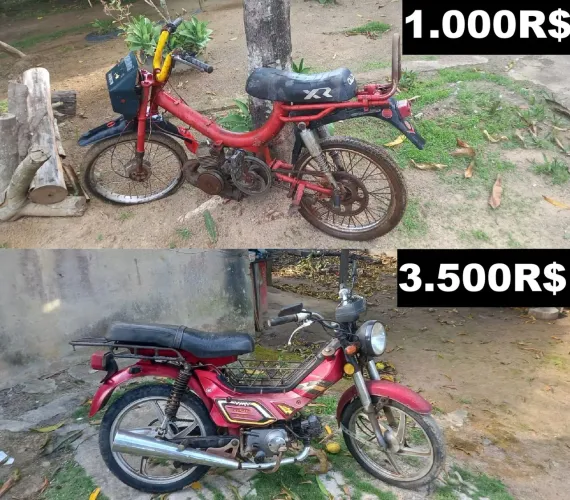 Mobilete Caloi XR R$1.000 / Shineray XY75cc R$3.500